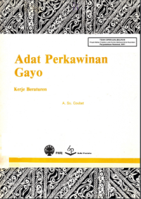 Image of Adat Perkawinan Gayo Kerje Beraturen (e-book)